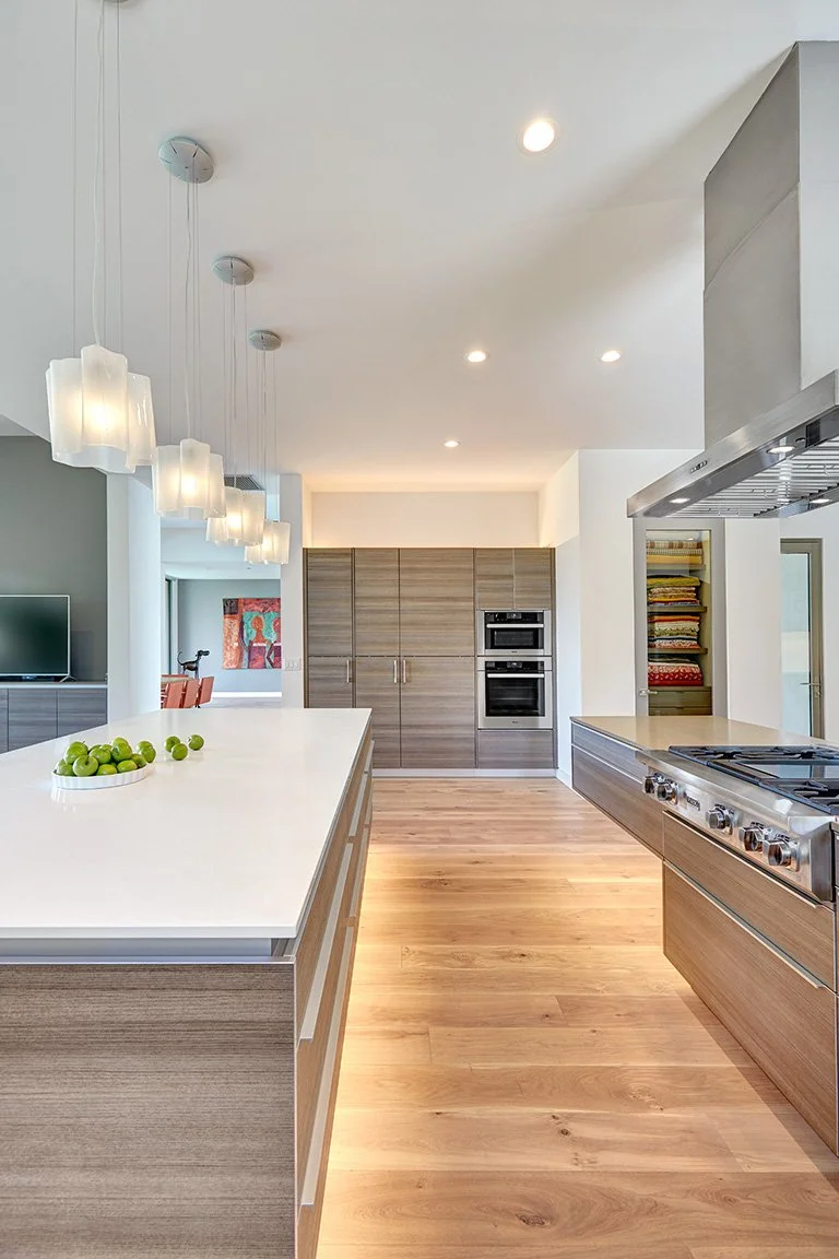 Modern new construction home, European cabinetry, kitchen, large seating island