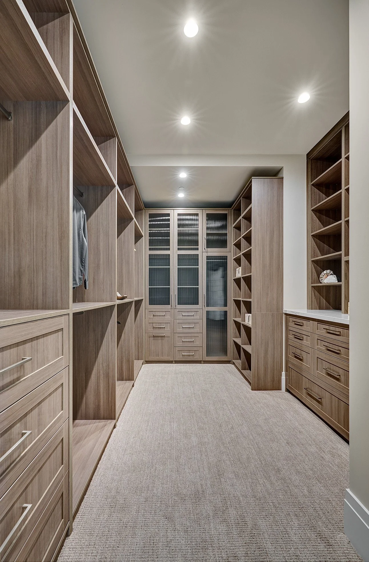 Cabinetry closet, laminate, tall storage