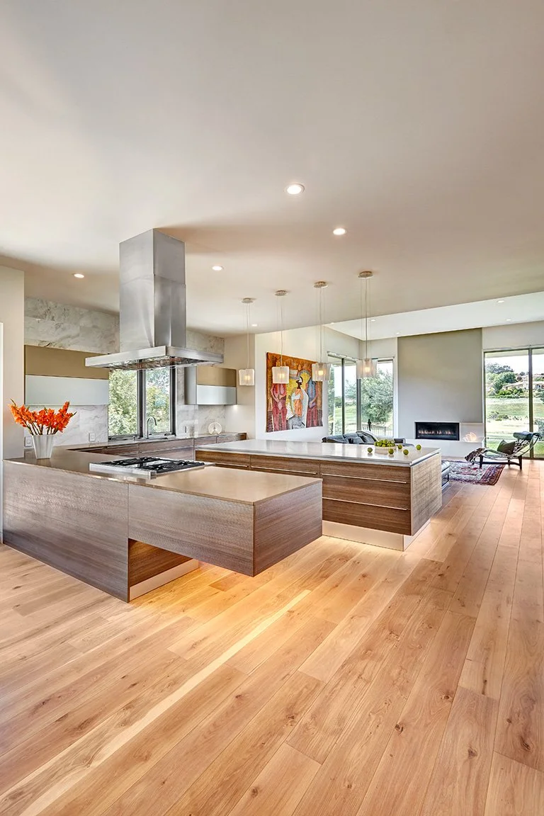 Modern new construction home, European cabinetry, kitchen, large seating island